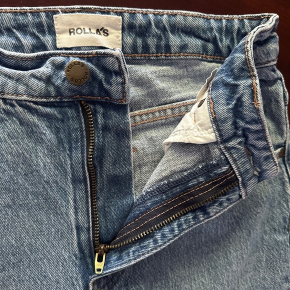 ROLLA’S High Rise Straight Jeans Blue Distress Women’s Size 25 - Picture 9 of 12